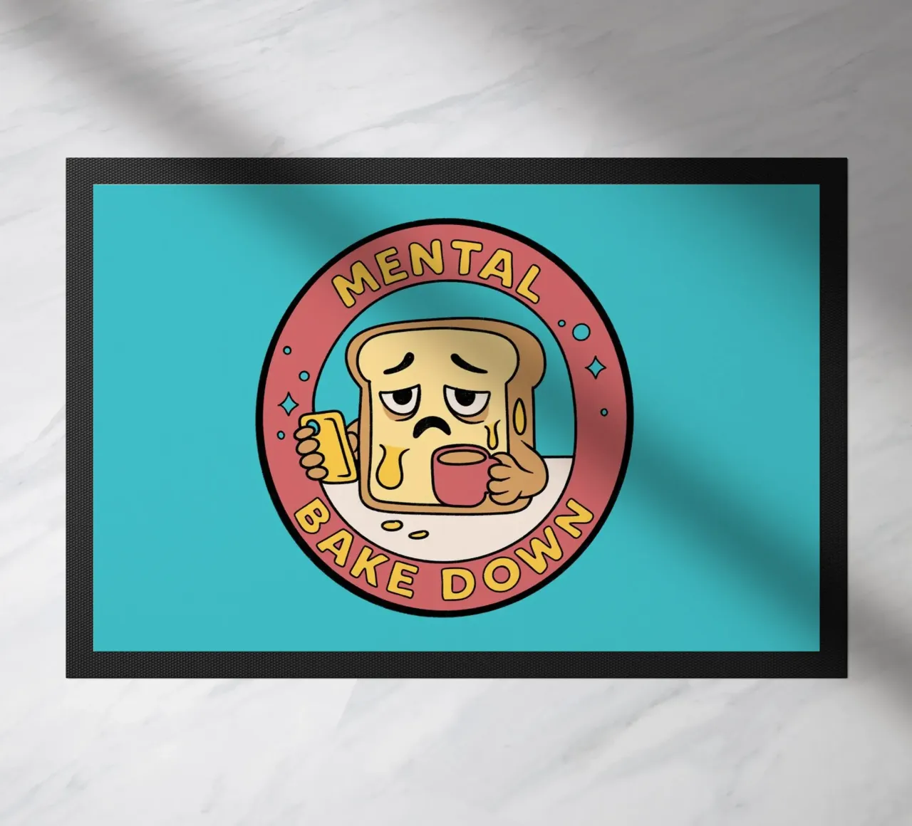 Mental Bake Down doormat by Loobs