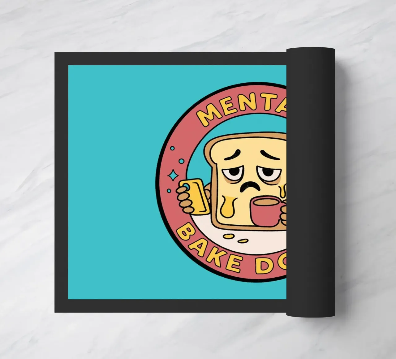 Mental Bake Down doormat by Loobs