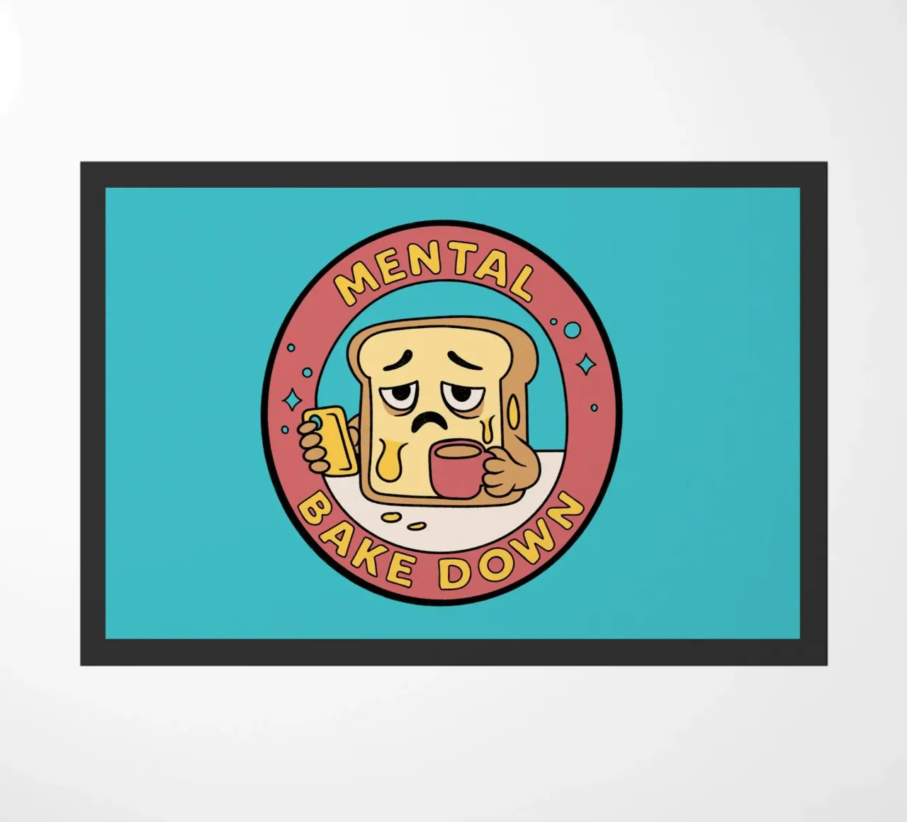 Mental Bake Down doormat by Loobs