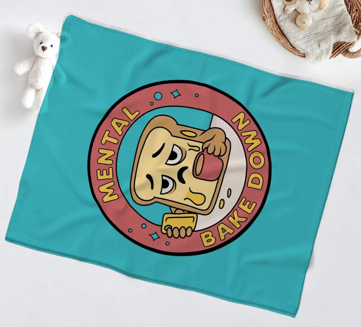 Mental Bake Down fleece blanket by Loobs