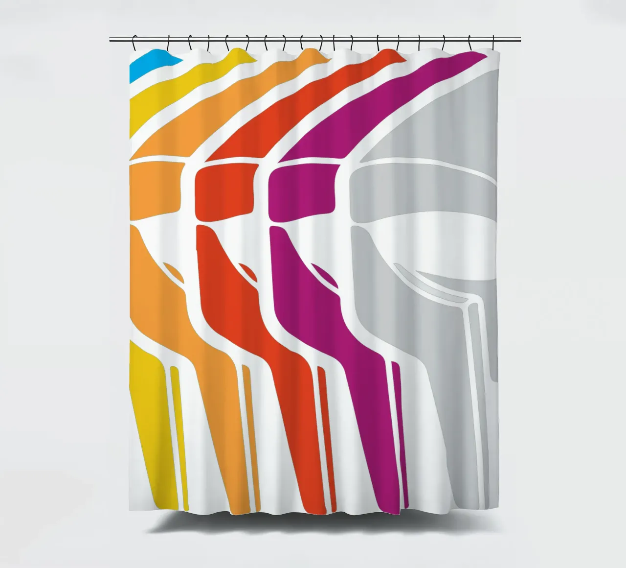 Design artistico retro Doom tenda da doccia da rangginangs
