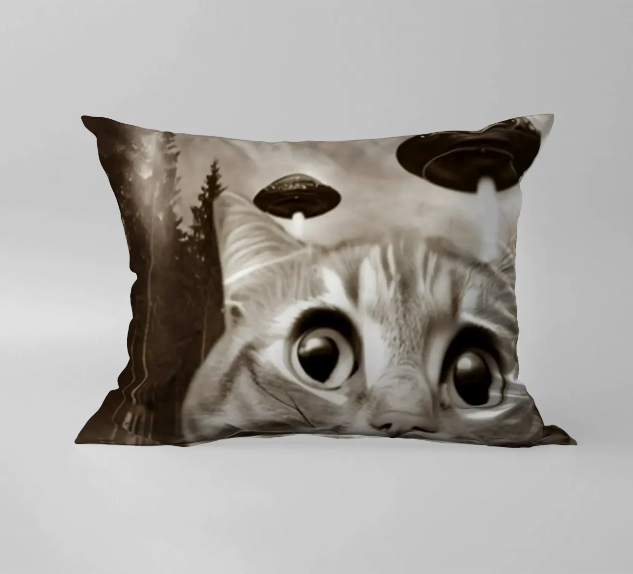 Divertente UFO Cat Selfie Alien & Cat Lover cuscino da rangginangs
