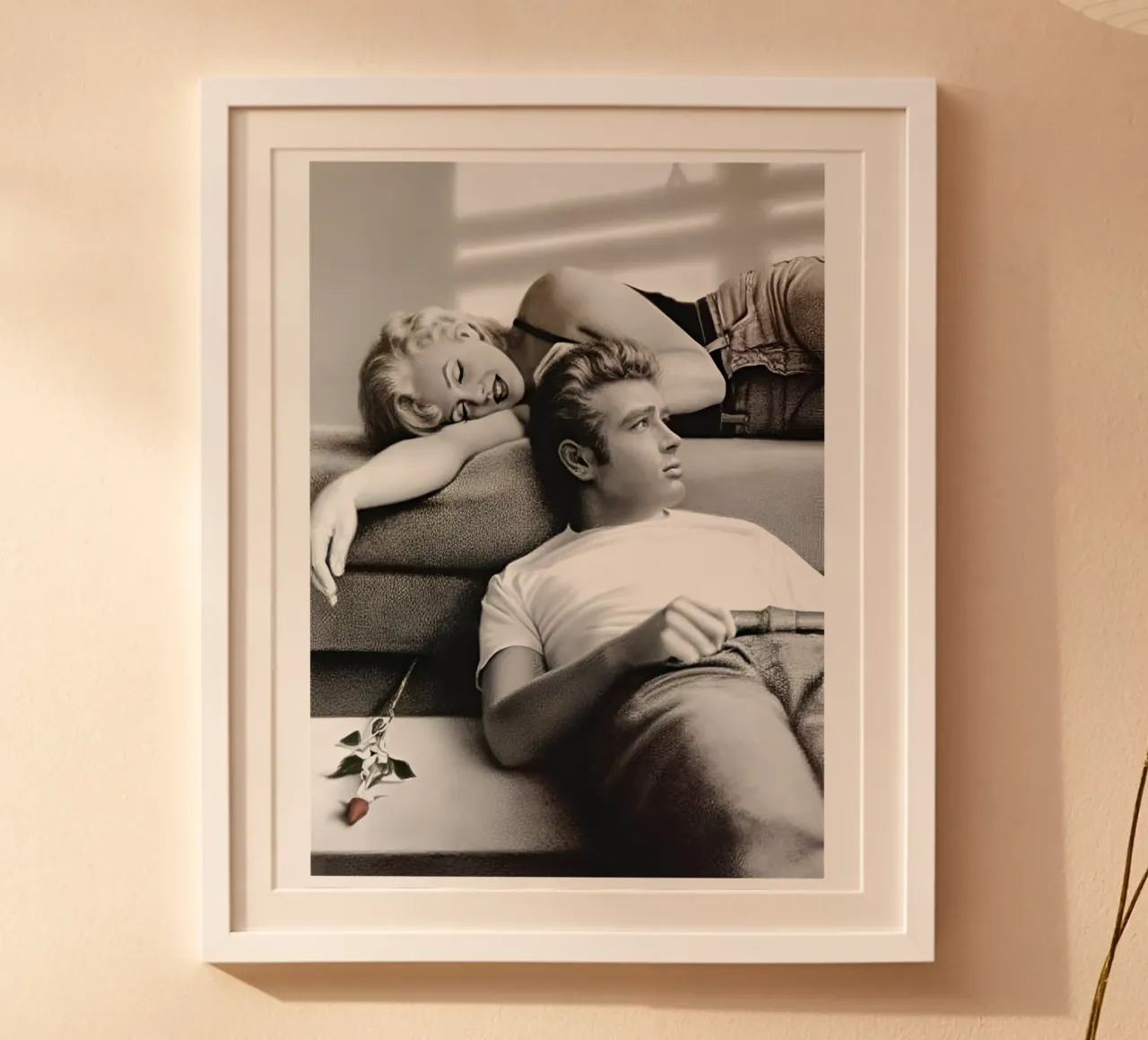 James Dean Momento iconico vintage poster con telaio in legno da rangginangs