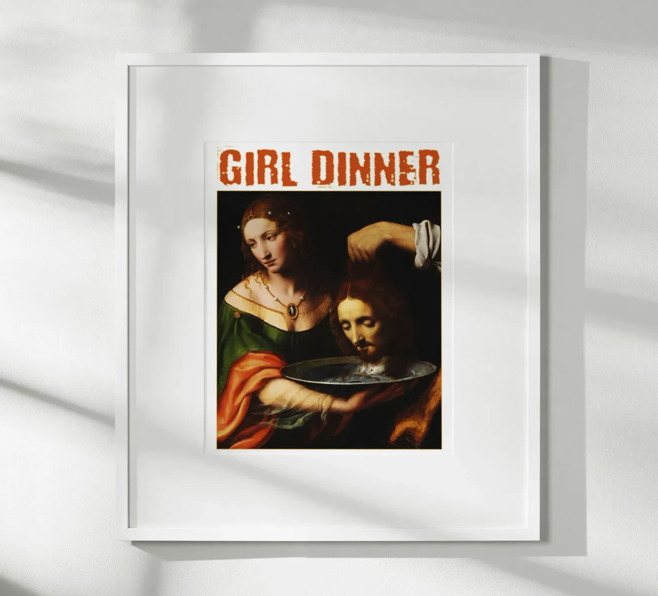 Ragazza Cena Arte rinascimentale femminista poster con telaio in legno da rangginangs