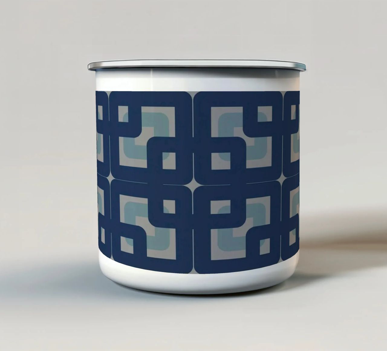 Tessuto anni '60 n2 tazza in smalto da LaylaOzPatterns
