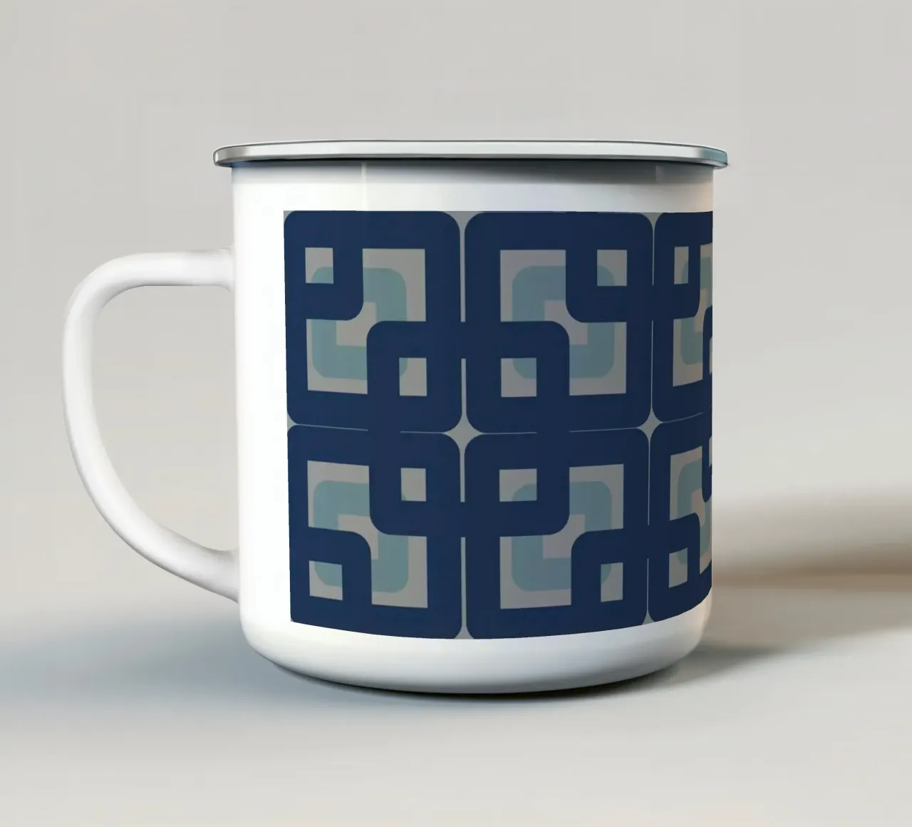 60s tela n2 taza de esmalte de LaylaOzPatterns