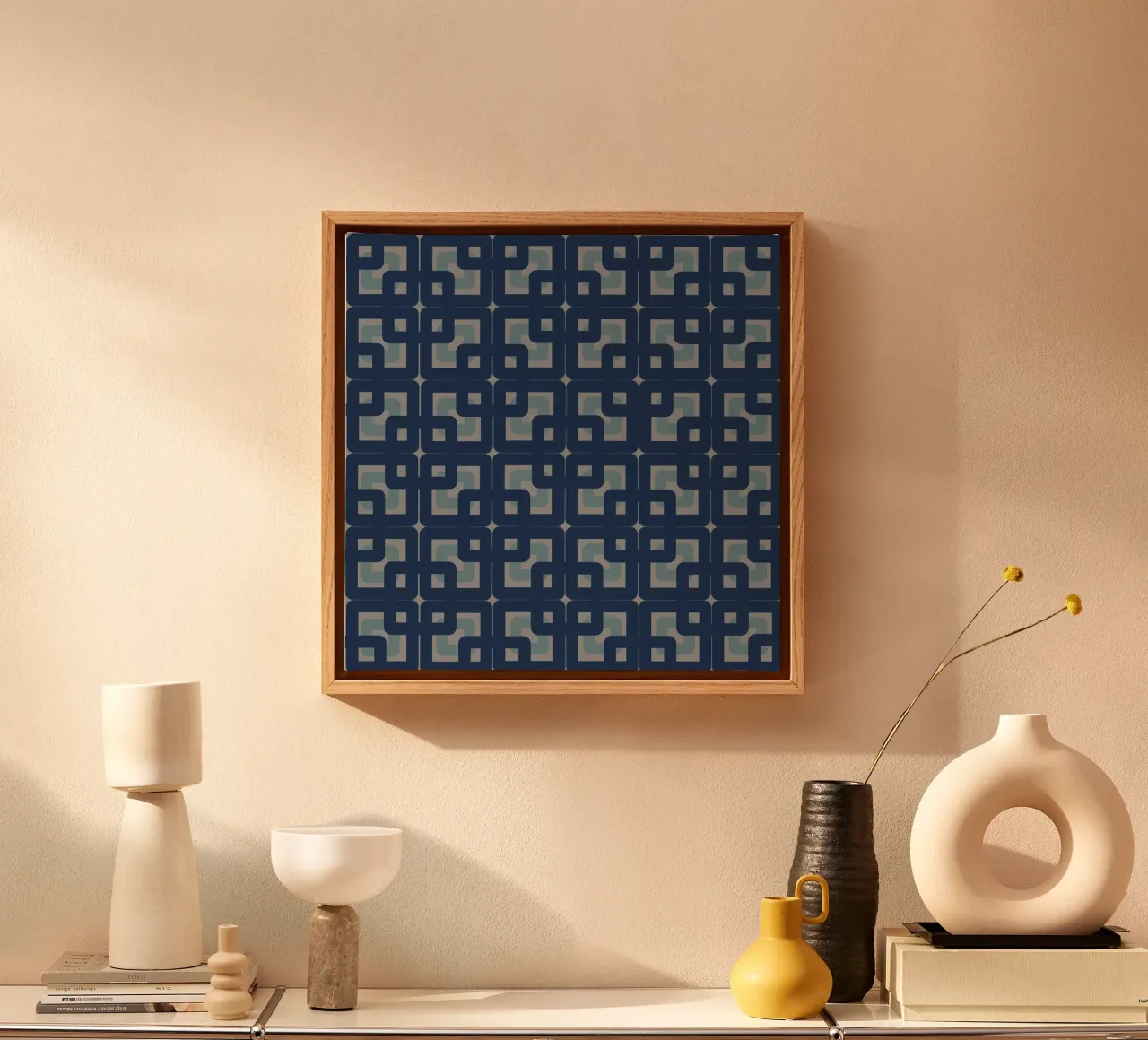 Tessuto anni '60 n2 tela con Cornice a cassetta da LaylaOzPatterns