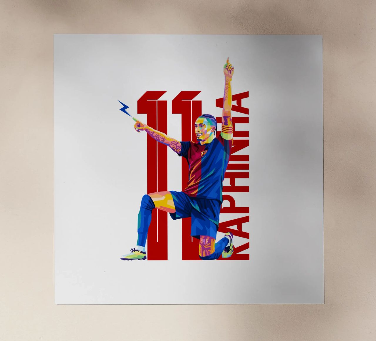 Raphinha WPAP Pop Art pellicola backlit da WPAP MALANG