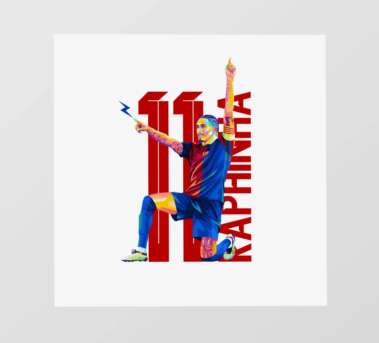 Raphinha WPAP Pop Art pellicola backlit da WPAP MALANG