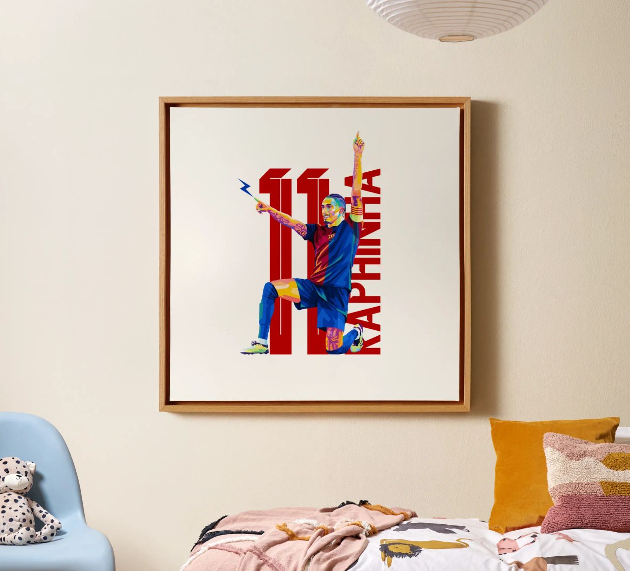 Raphinha WPAP Pop Art canvas van WPAP MALANG