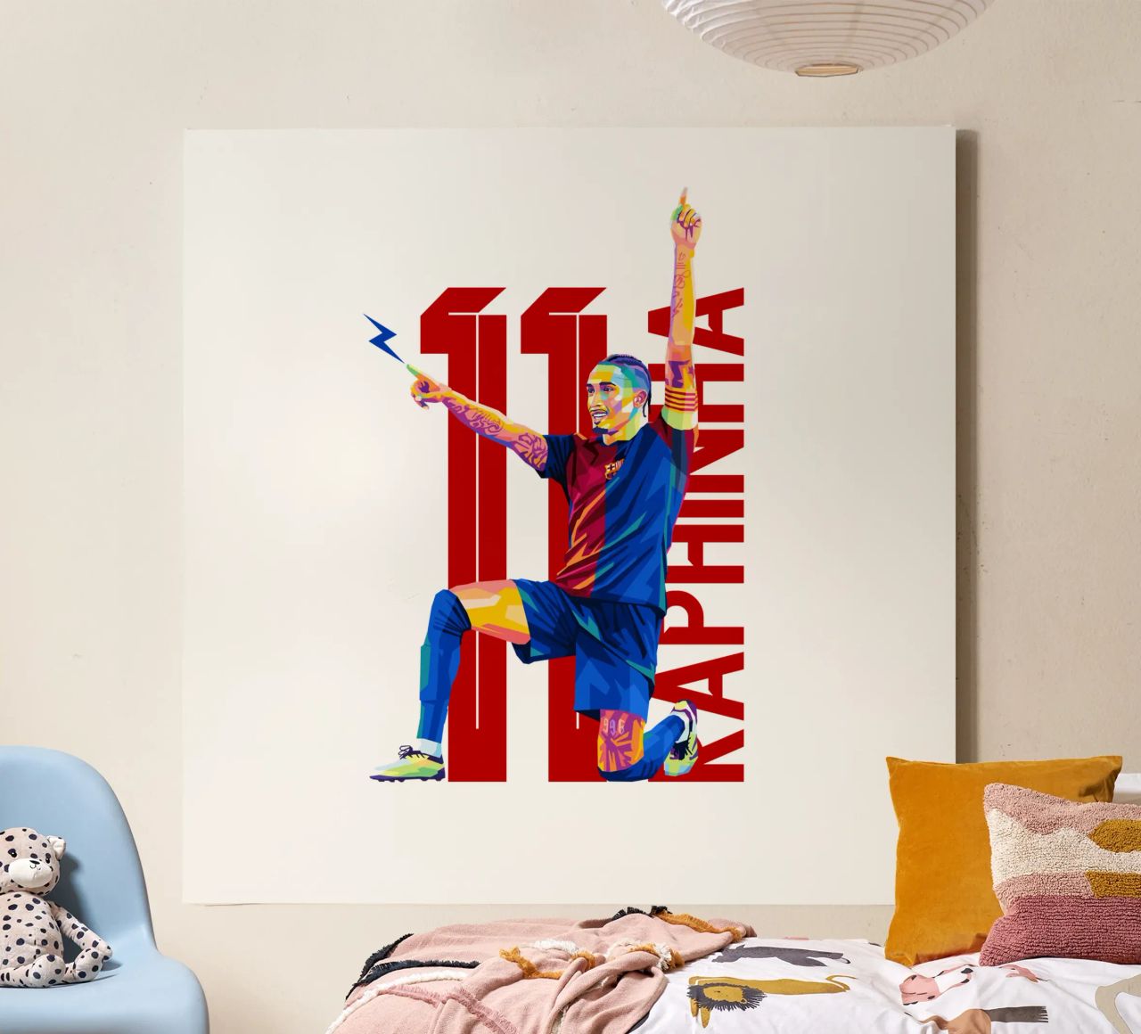Raphinha WPAP Pop Art canvas van WPAP MALANG