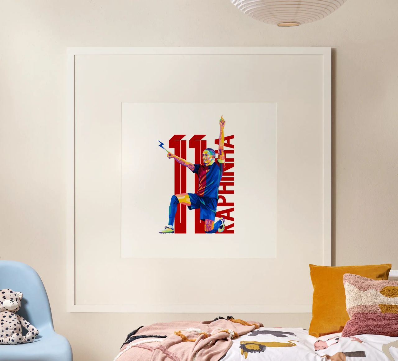 Raphinha WPAP Pop Art poster van WPAP MALANG