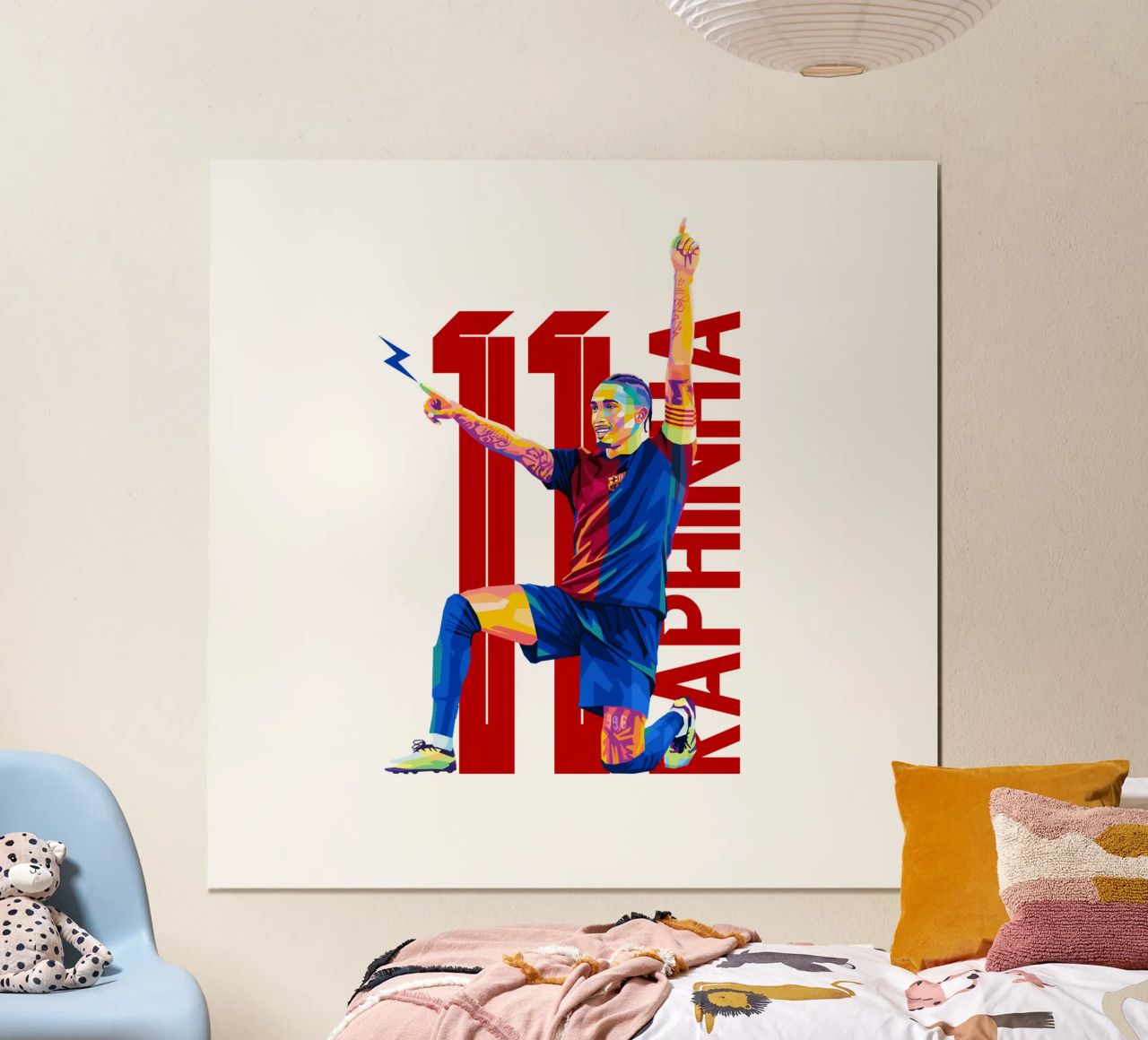 Raphinha WPAP Pop Art poster van WPAP MALANG