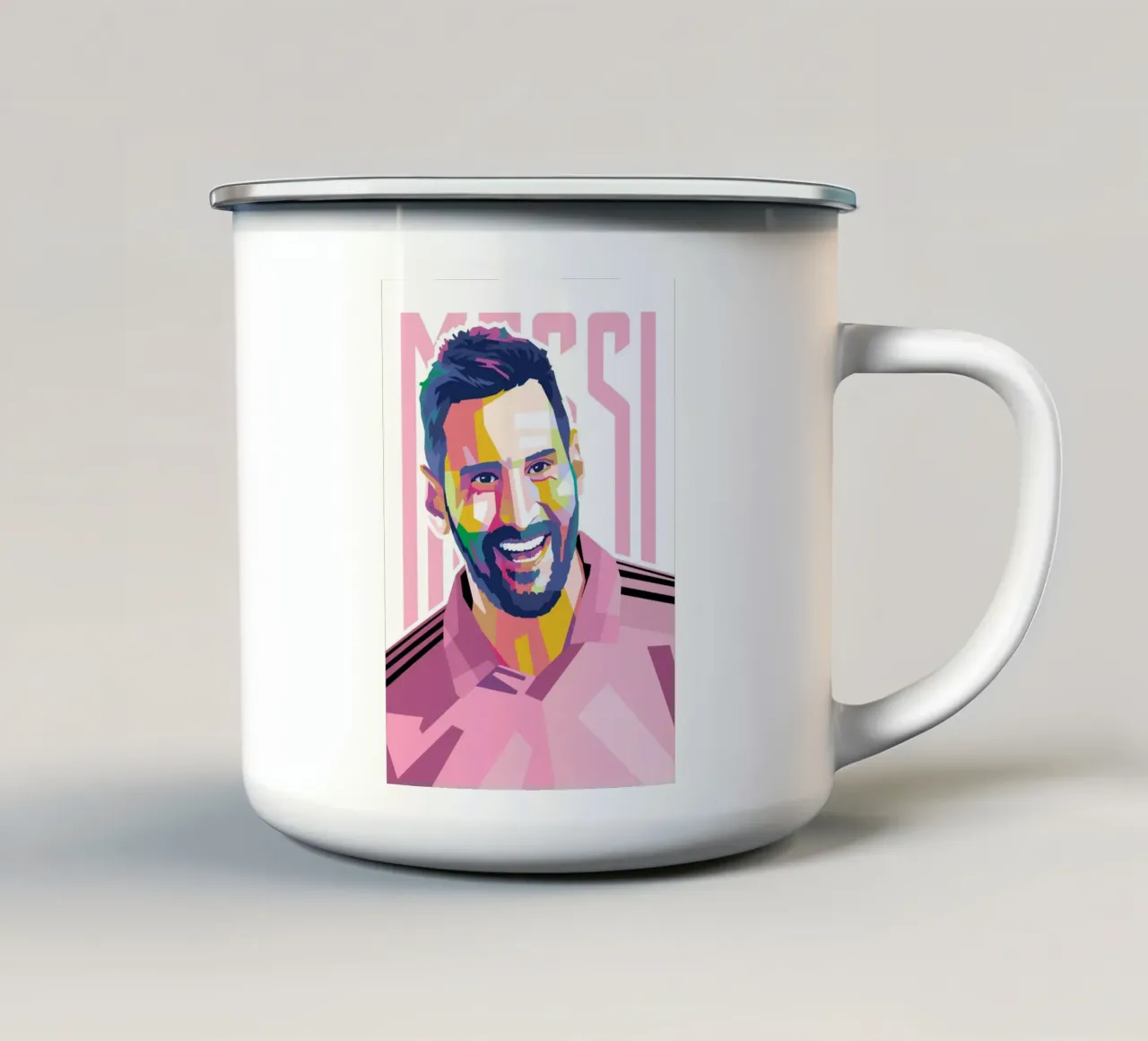 Messi Intermiami enamel mug by WPAP MALANG