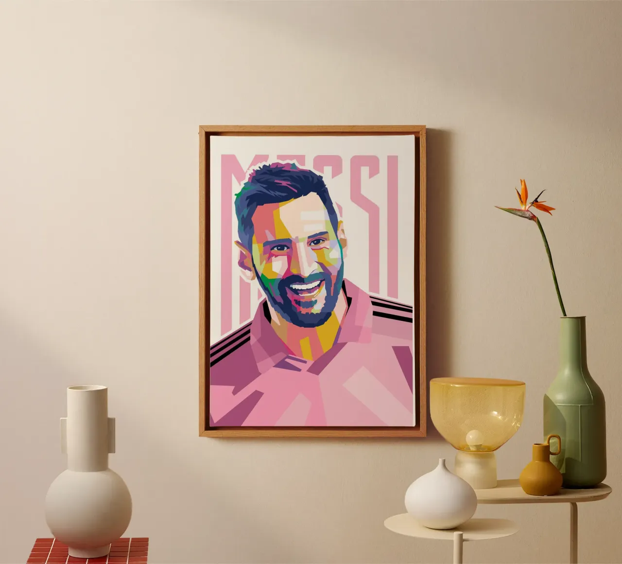 Messi Intermiami tela con Cornice a cassetta da WPAP MALANG