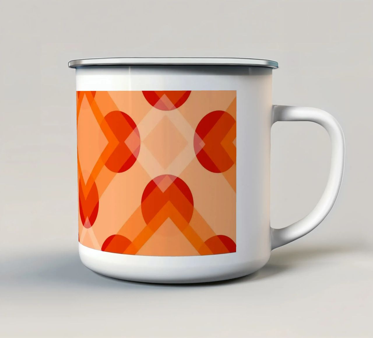 Luce di design per interni anni '60 tazza in smalto da LaylaOzPatterns