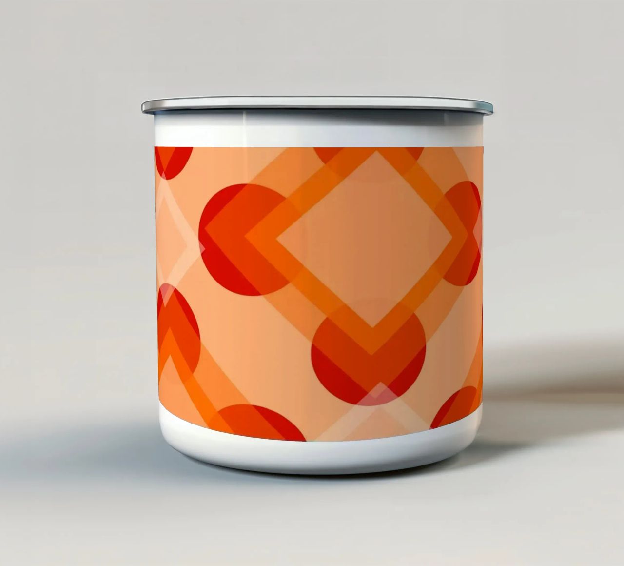 Luce di design per interni anni '60 tazza in smalto da LaylaOzPatterns
