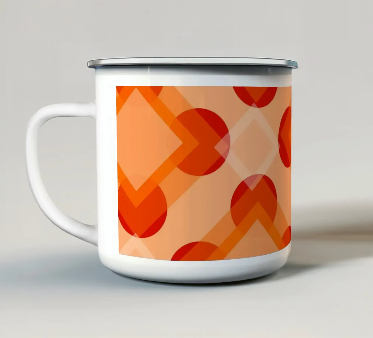 60s luz de diseño interior taza de esmalte de LaylaOzPatterns