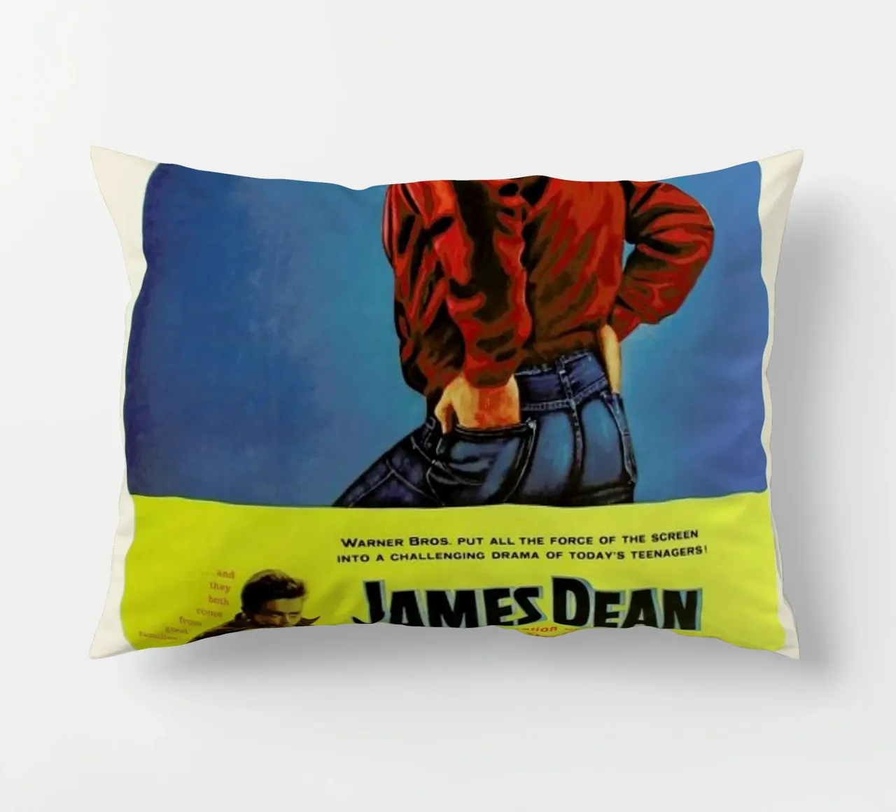 ‘Rebel Without a Cause’ Retro Movie Poster cuscino da Gallery Print and Art Limited