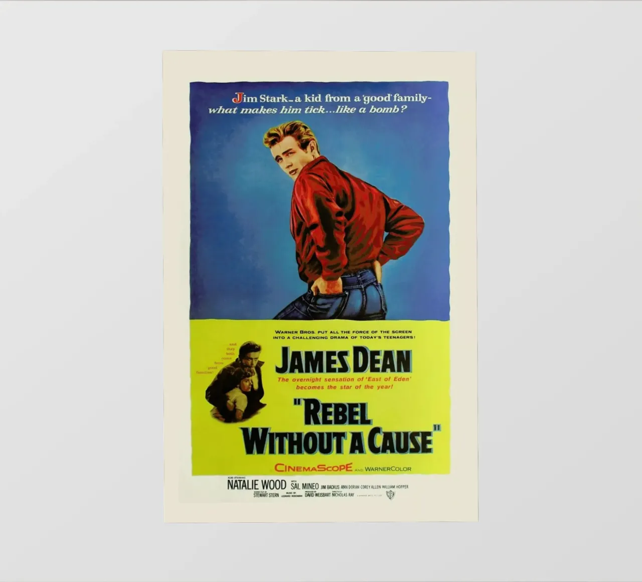 ‘Rebel Without a Cause’ Retro Movie Poster telo in pvc da Gallery Print and Art Limited