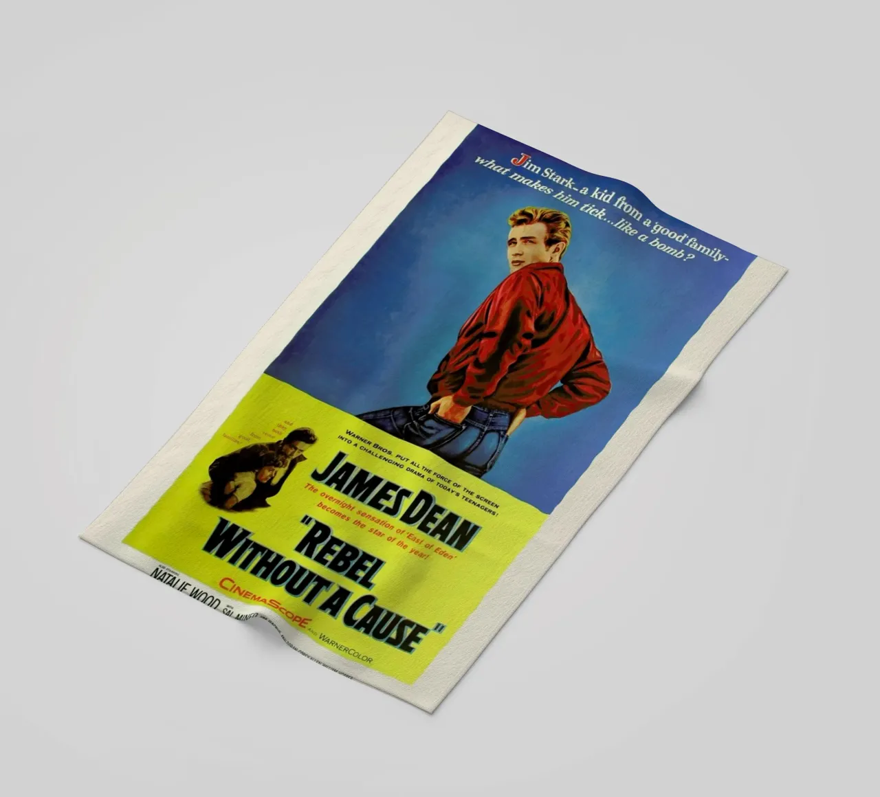 ‘Rebel Without a Cause’ Retro Movie Poster telo mare da Gallery Print and Art Limited