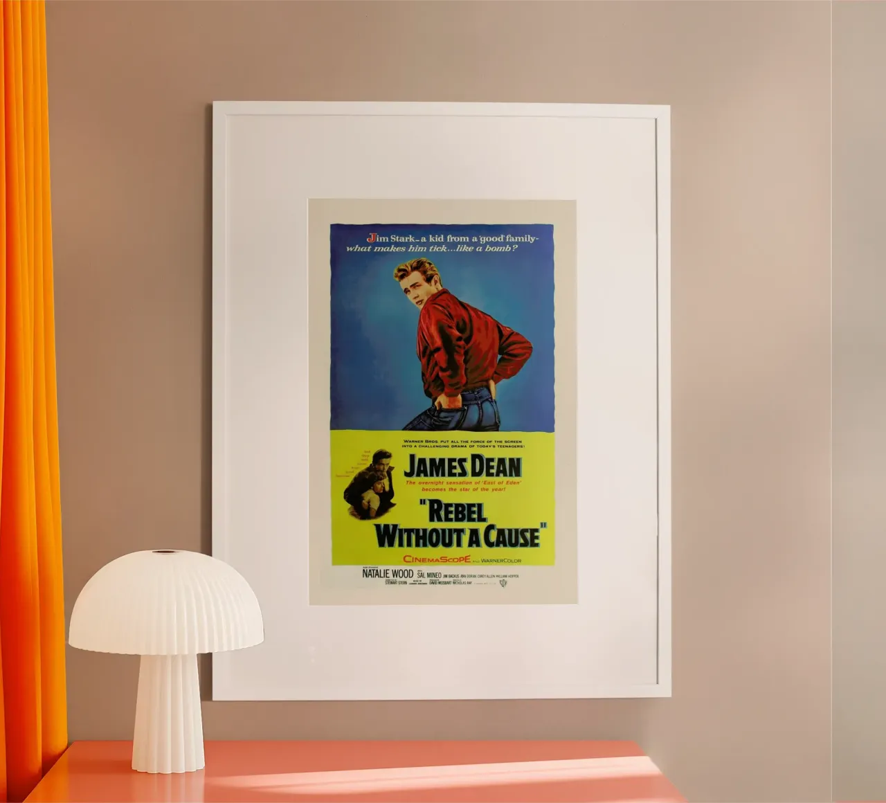 ‘Rebel Without a Cause’ Retro Movie Poster carta hahnemühle da Gallery Print and Art Limited