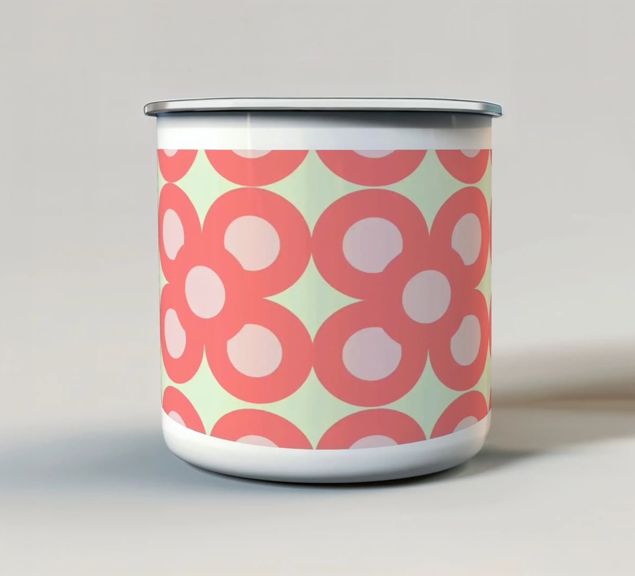 Fiori rosa tazza in smalto da LaylaOzPatterns