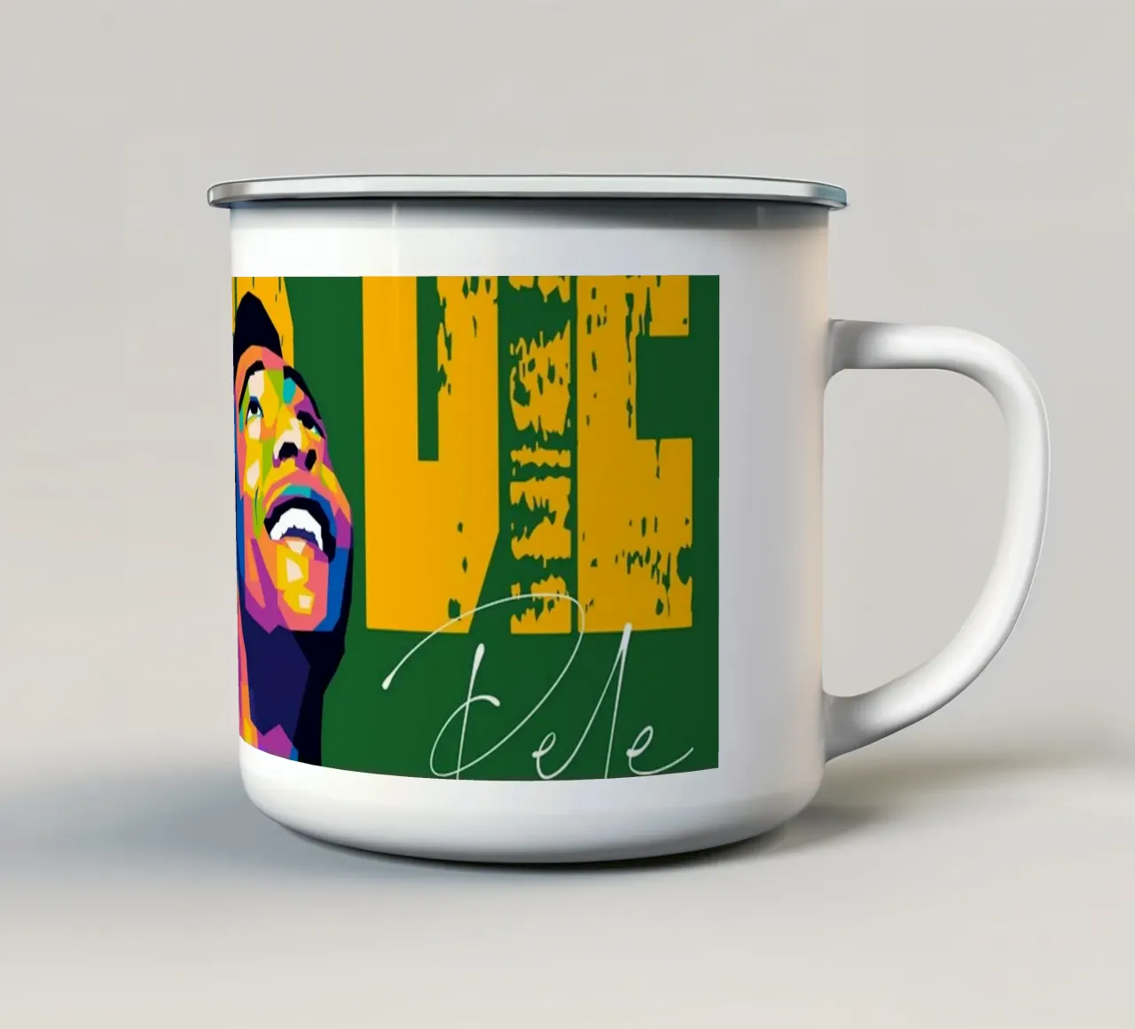 Pele Legend Never Is Die tazza in smalto da WPAP MALANG