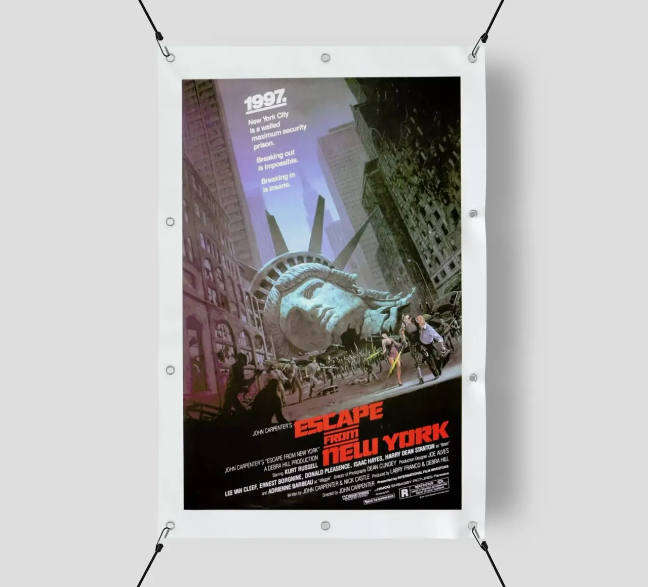 ‘Escape from New York’ Retro Movie Poster telo in pvc da Gallery Print and Art Limited