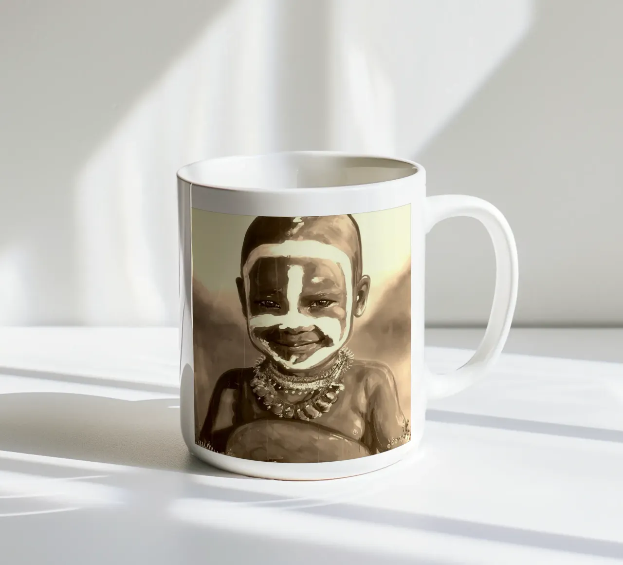 Smile from Kenia tazza in ceramica da Happy 😃 Art 🎨 by Christine Schnoell