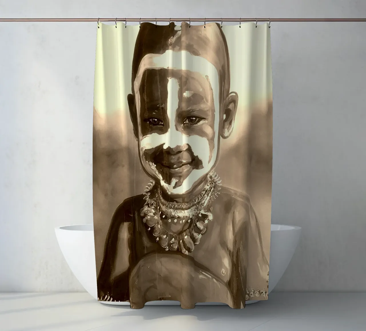 Smile from Kenia tenda da doccia da Happy 😃 Art 🎨 by Christine Schnoell