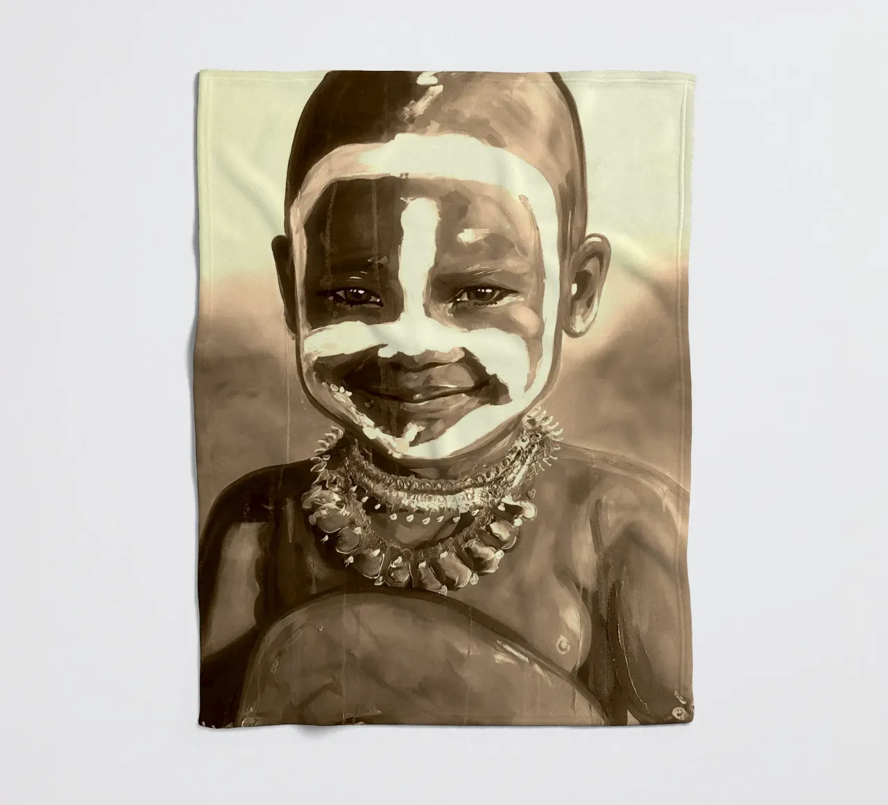 Smile from Kenia coperta in pile da Happy 😃 Art 🎨 by Christine Schnoell