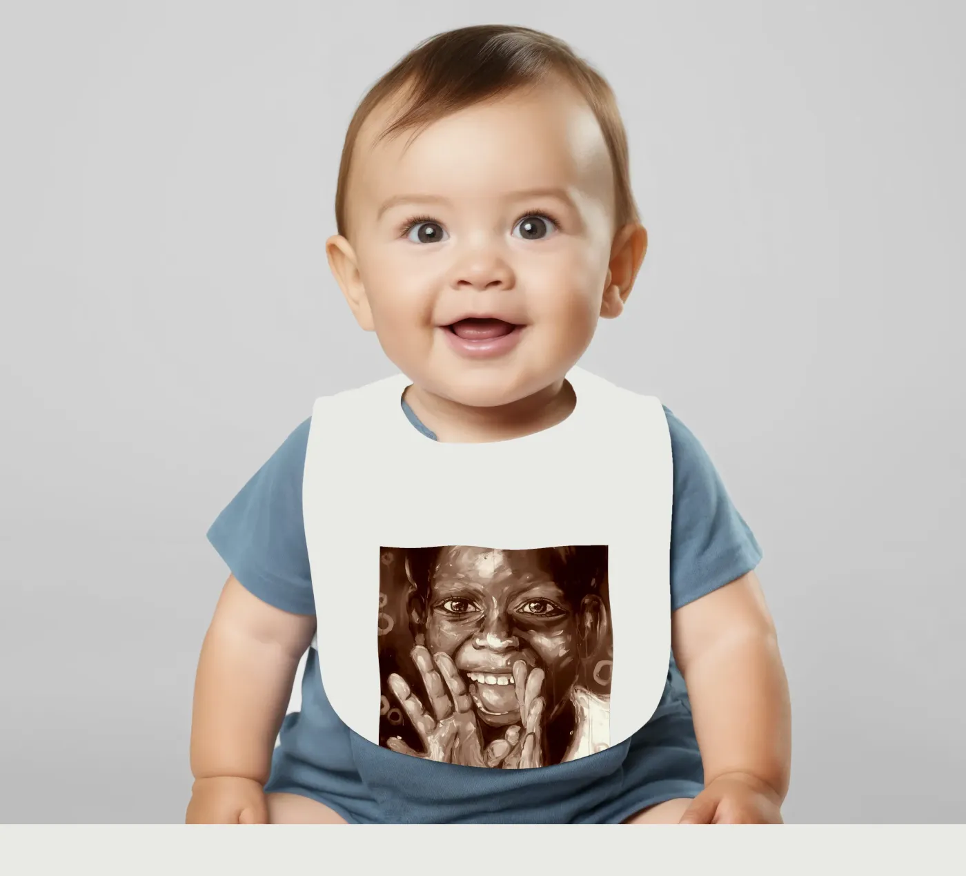 Joy baby slabbetje van Happy 😃 Art 🎨 by Christine Schnoell