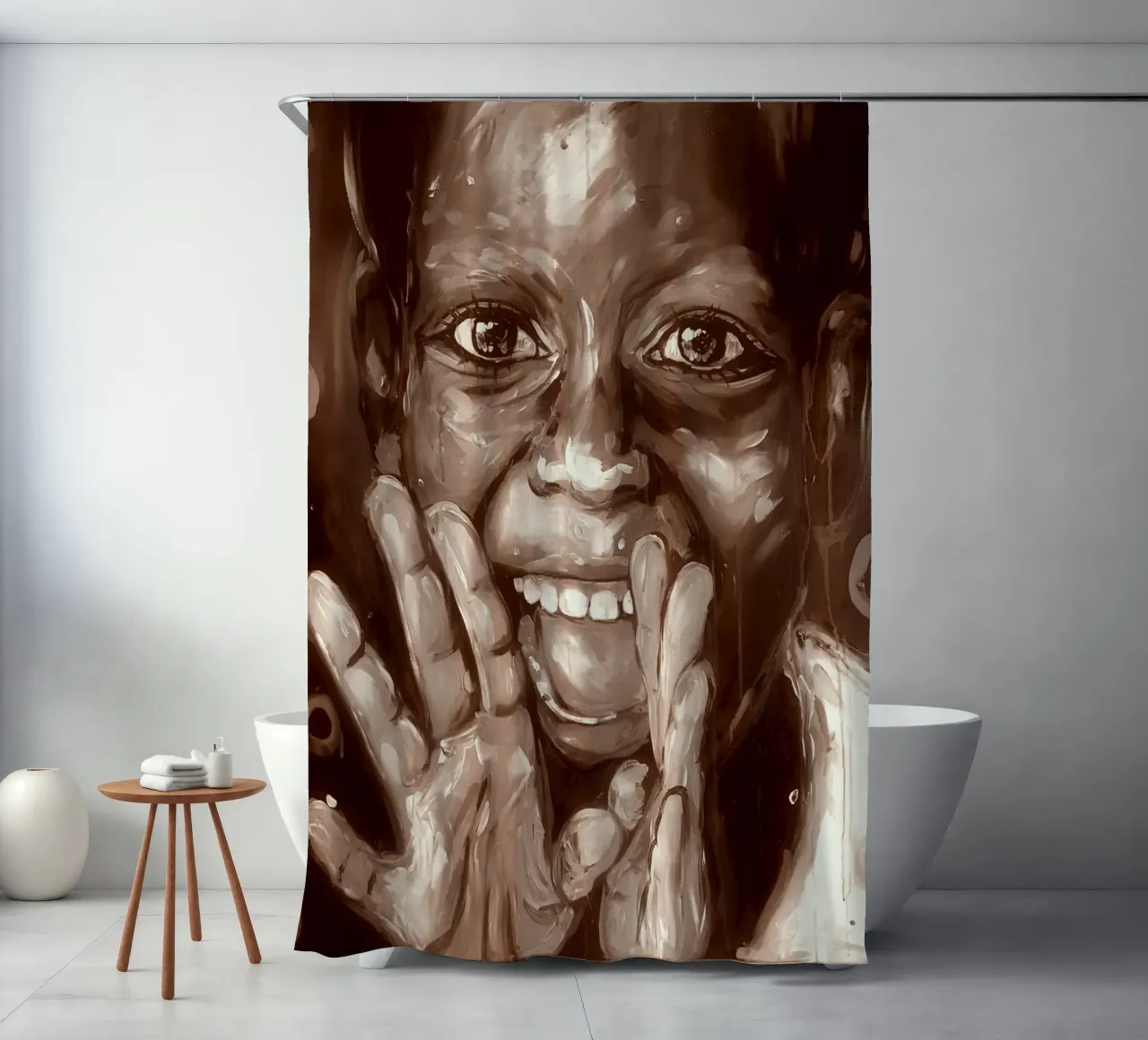 Joy tenda da doccia da Happy 😃 Art 🎨 by Christine Schnoell