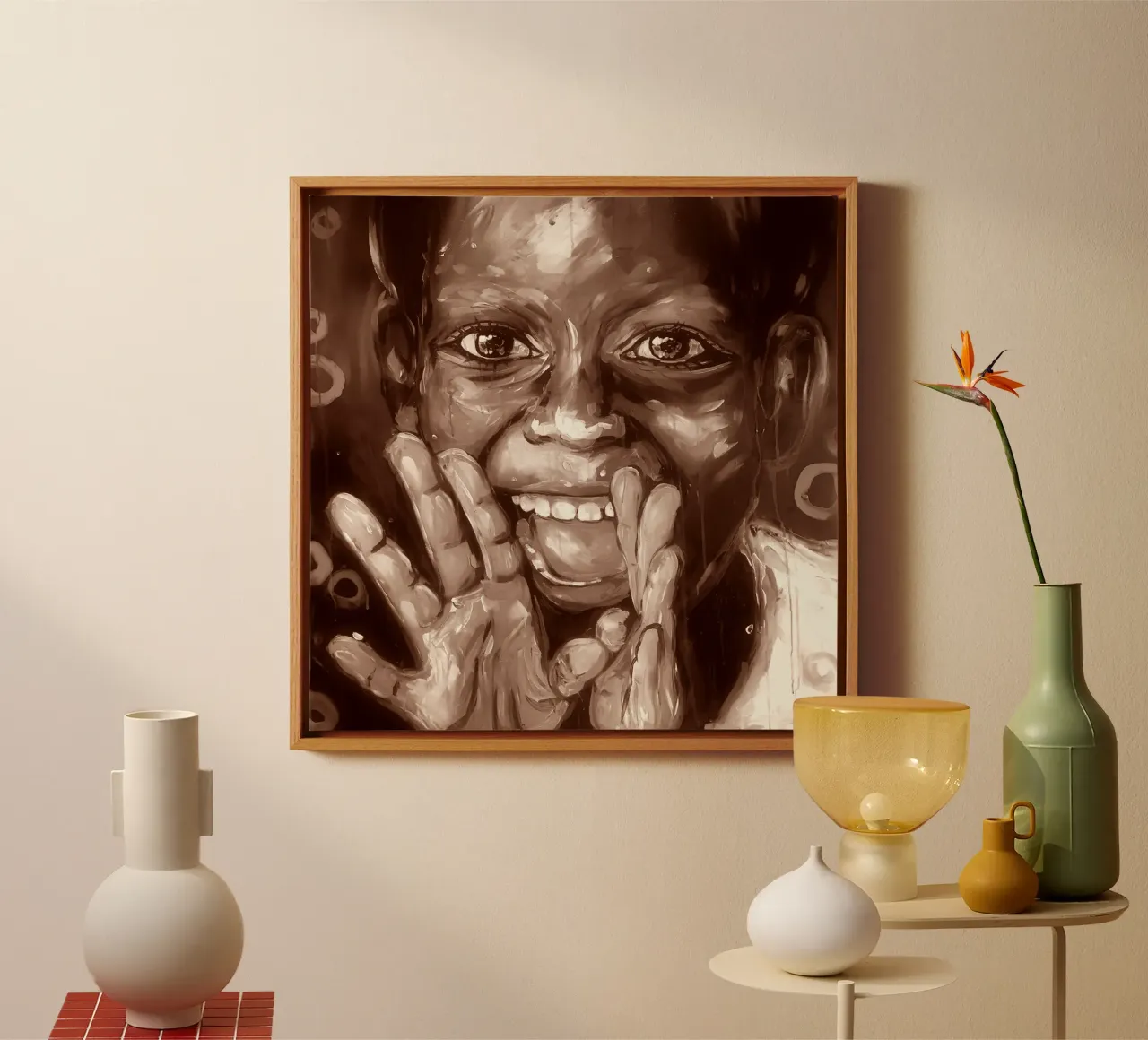 Joy tela con Cornice a cassetta da Happy 😃 Art 🎨 by Christine Schnoell