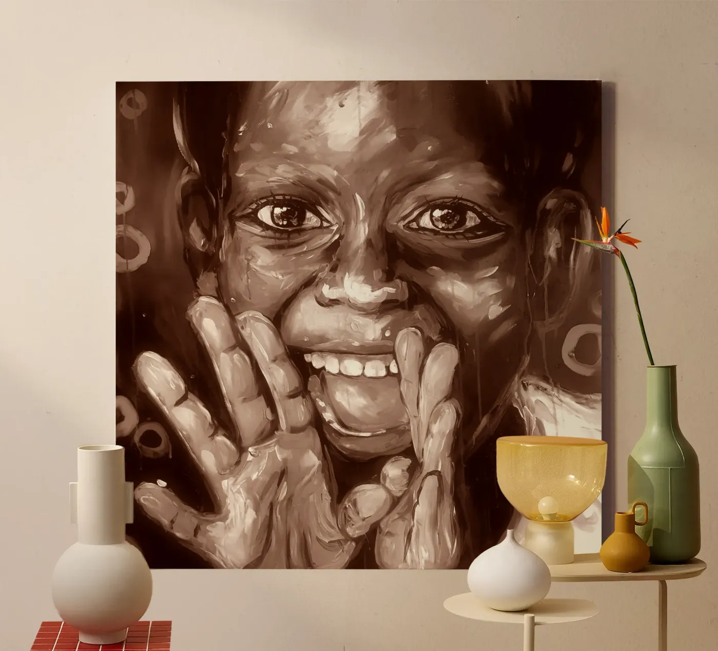 Joy canvas by Happy 😃 Art 🎨 by Christine Schnoell