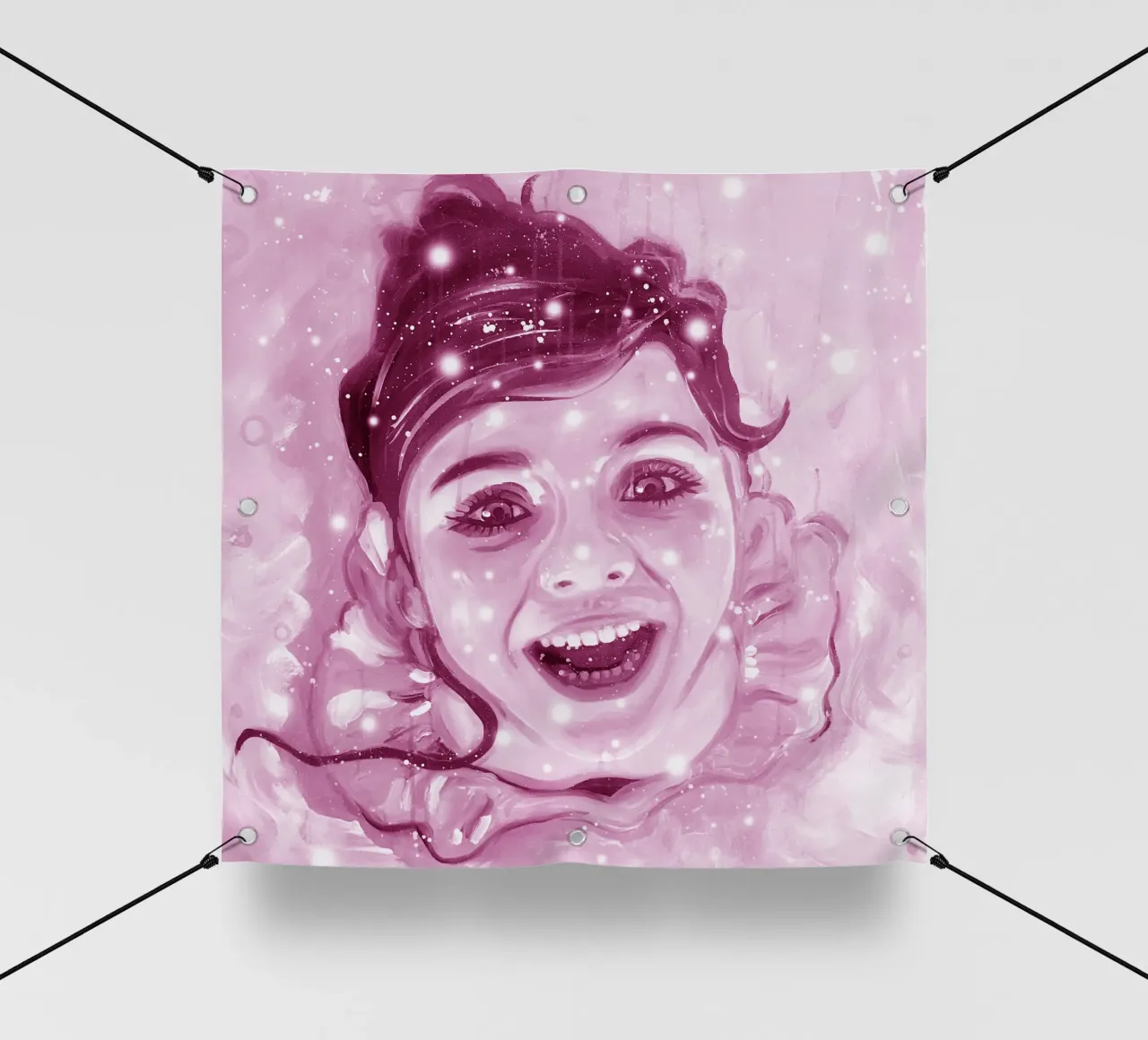 Ballerina rosa in bocca al lupo telo in pvc da Happy 😃 Art 🎨 by Christine Schnoell