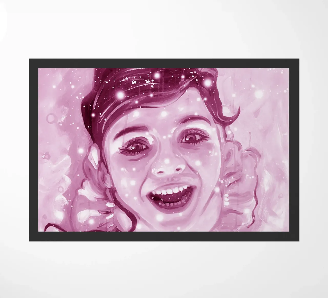 Pink ballerina in luck doormat by Happy 😃 Art 🎨 by Christine Schnoell
