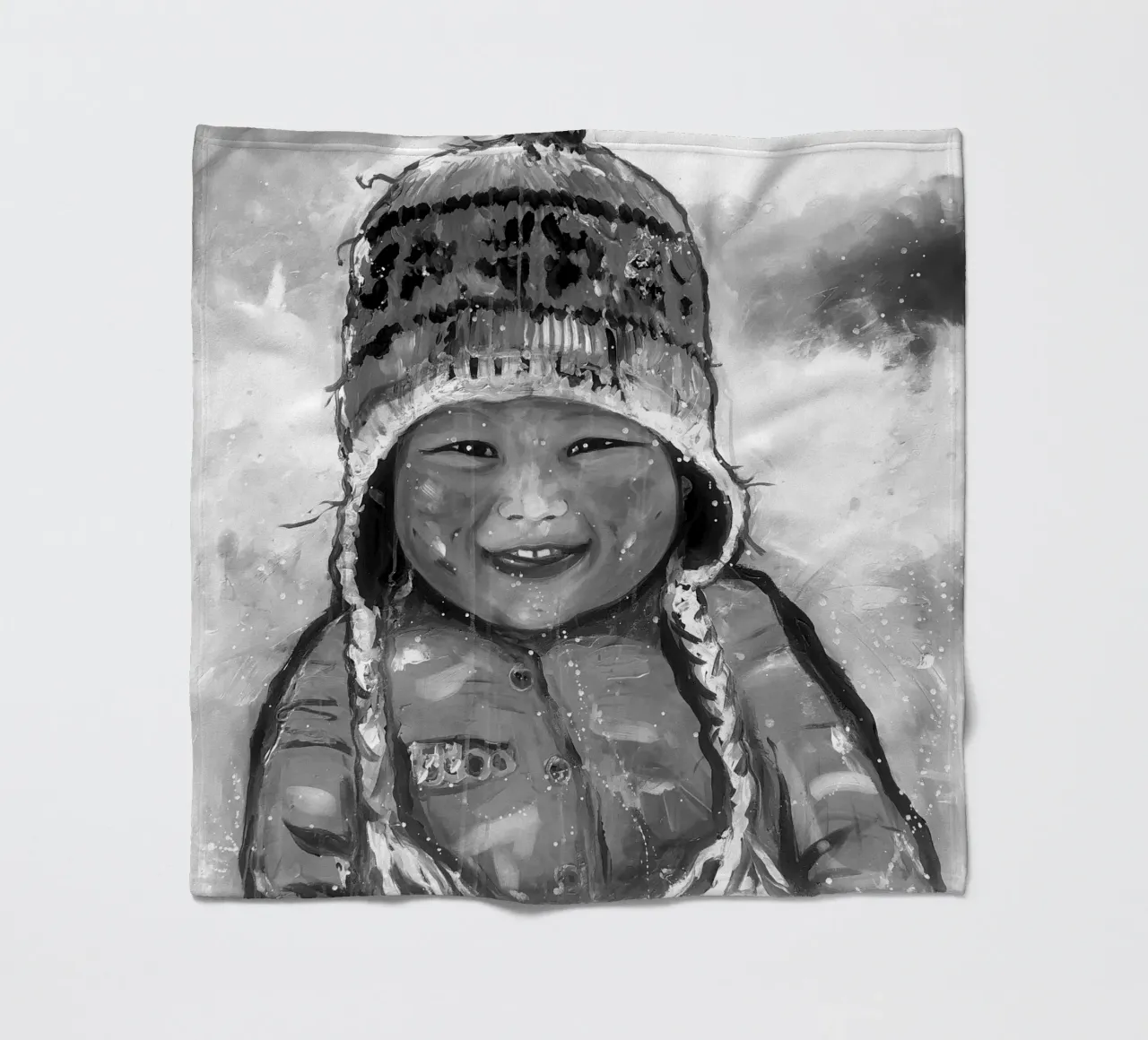 Sorriso dal Ladakh coperta in pile da Happy 😃 Art 🎨 by Christine Schnoell