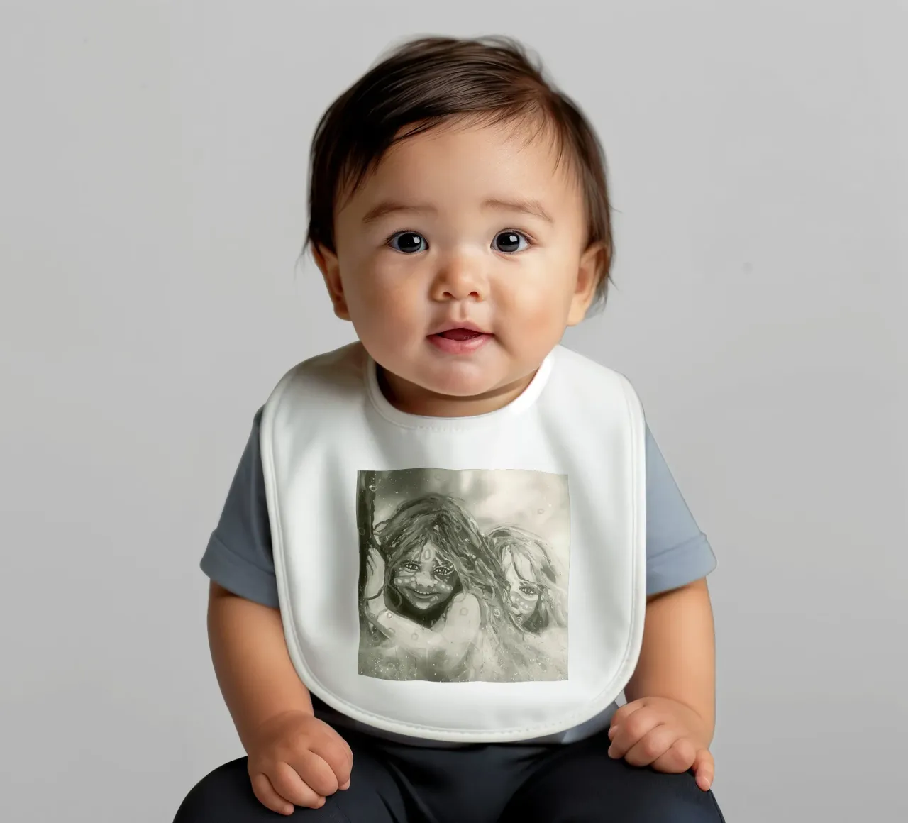 Forever Friends baby bib by Happy 😃 Art 🎨 by Christine Schnoell