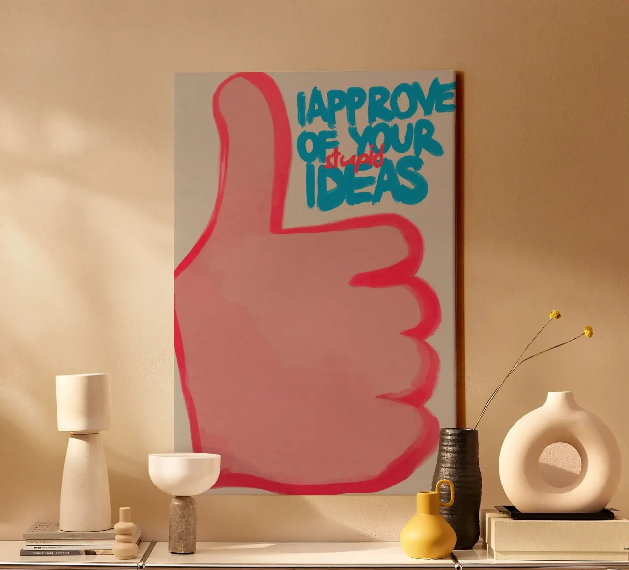 I Love Your Dumb Thoughts canvas with Floater frame by QuooodZ by MooodzArt