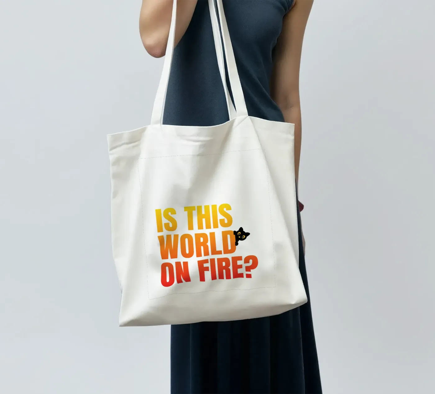 fire tote bag by pixelflow