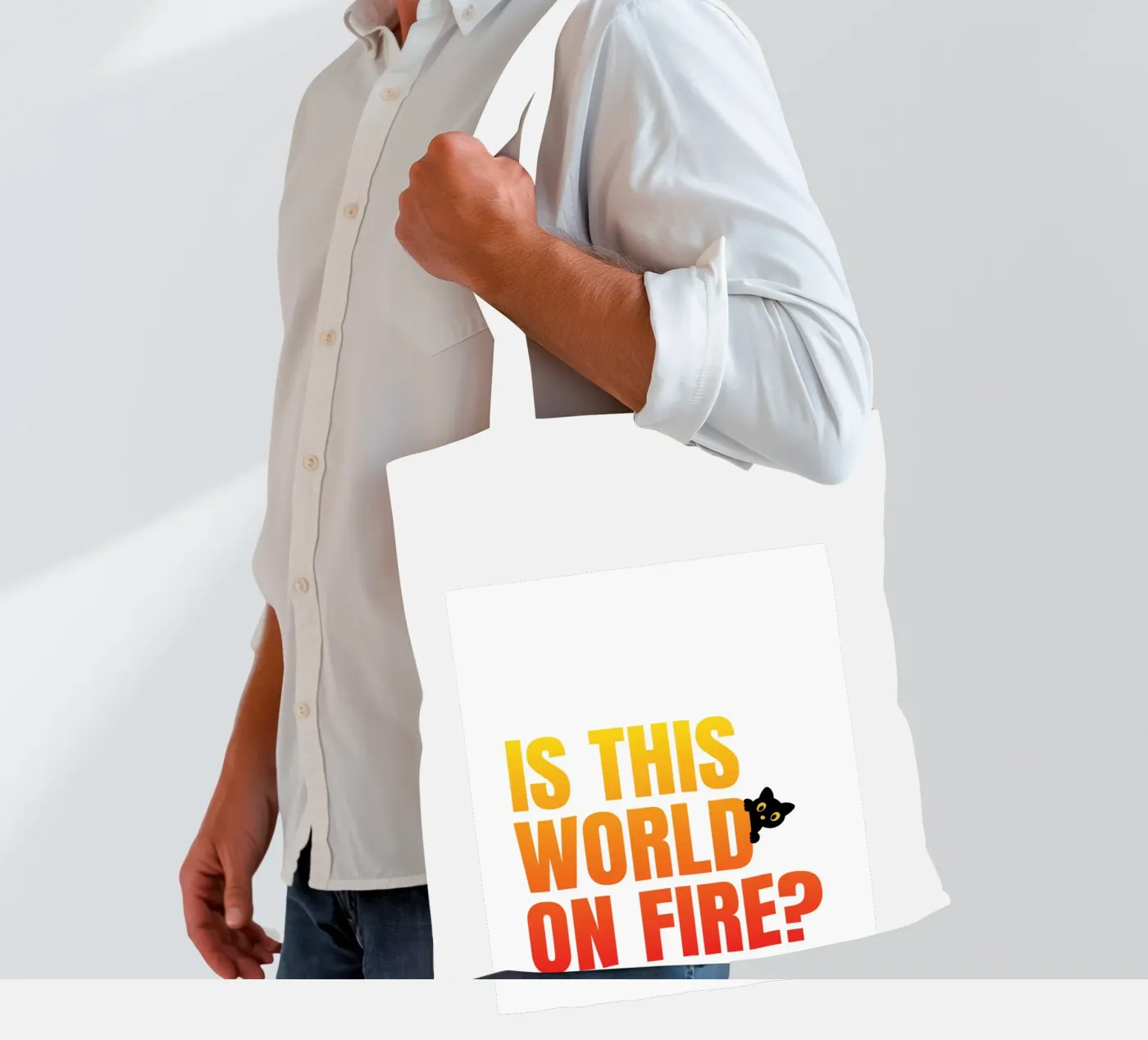 fire tote bag by pixelflow