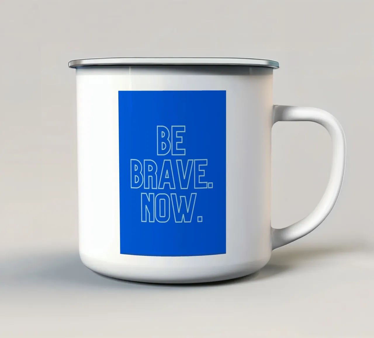 don't wait Emaille Tasse von Ambition Wall