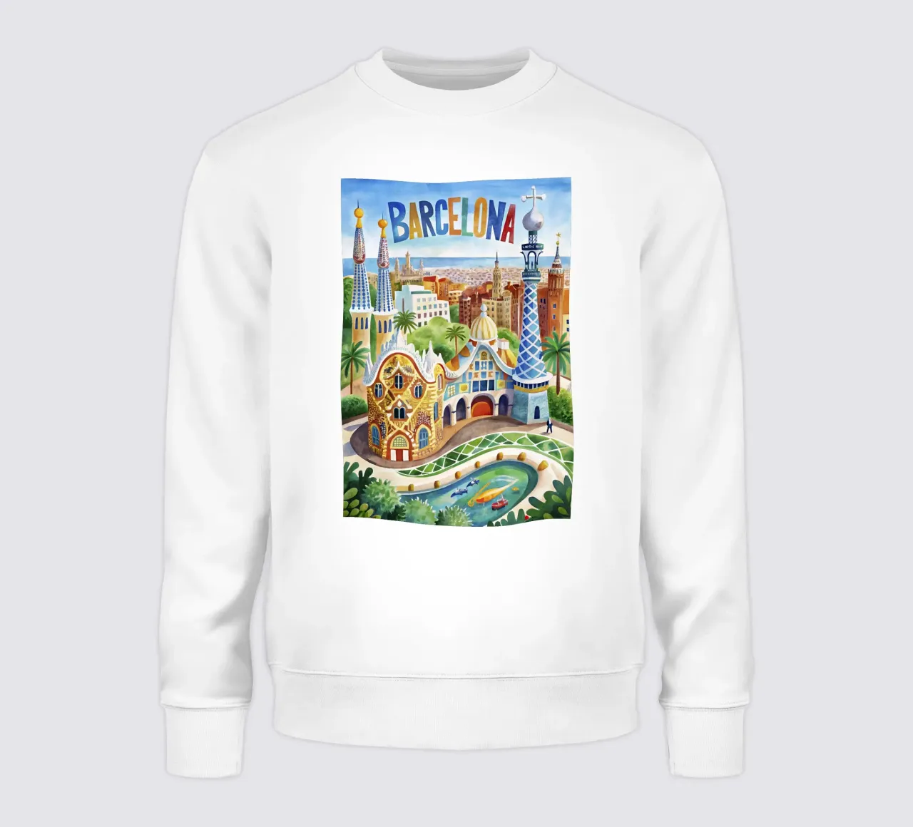 Poster d'epoca di Barcellona felpa da 🎁 ARTVI-SHOP