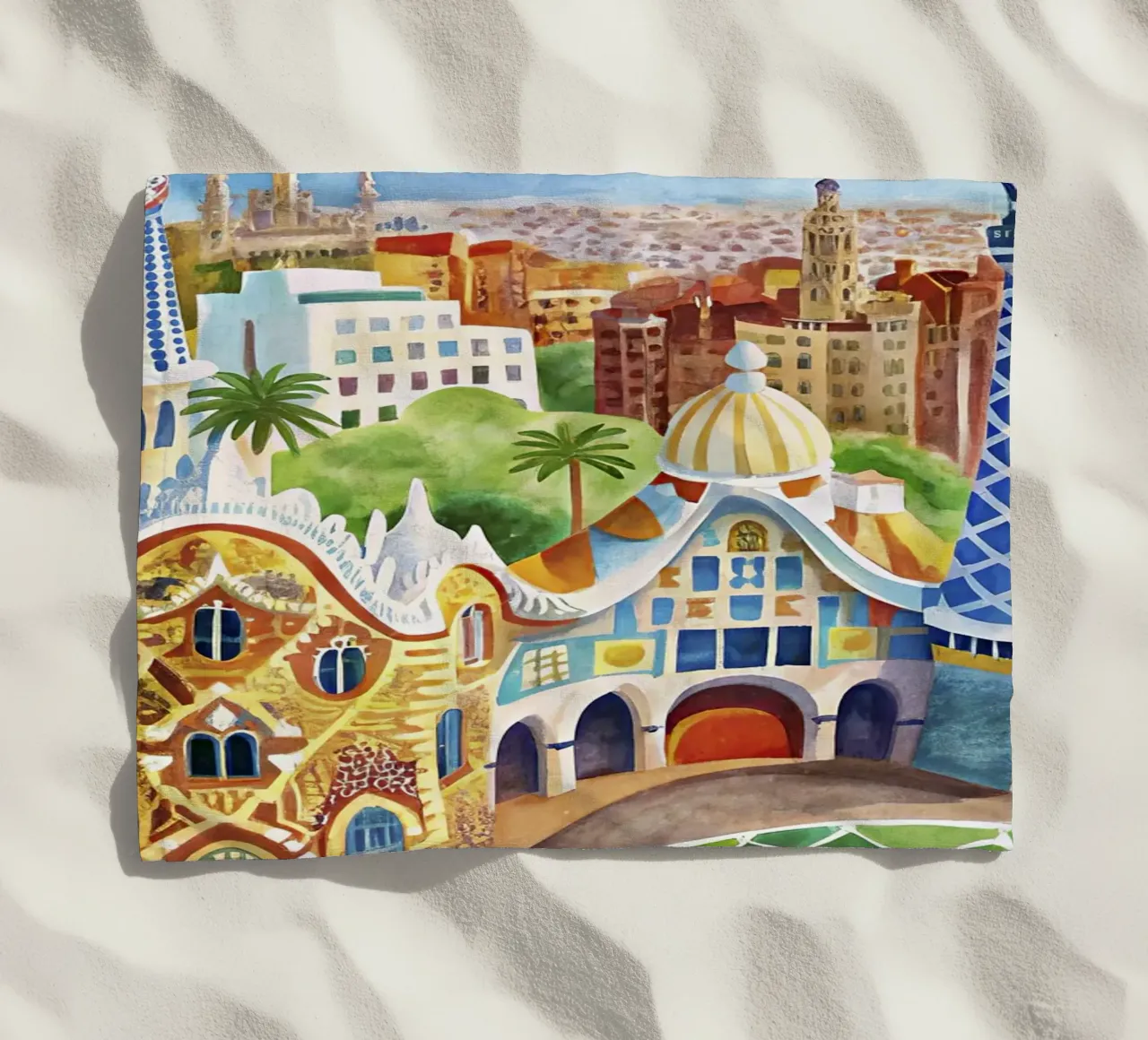 Poster d'epoca di Barcellona telo mare da 🎁 ARTVI-SHOP