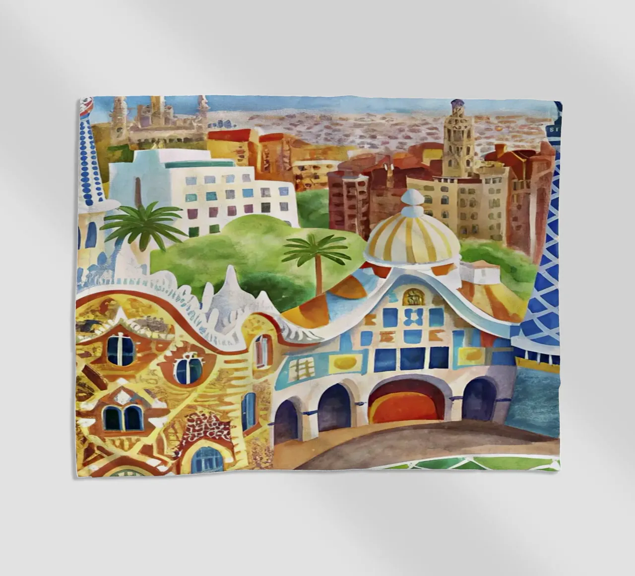 Poster d'epoca di Barcellona telo mare da 🎁 ARTVI-SHOP