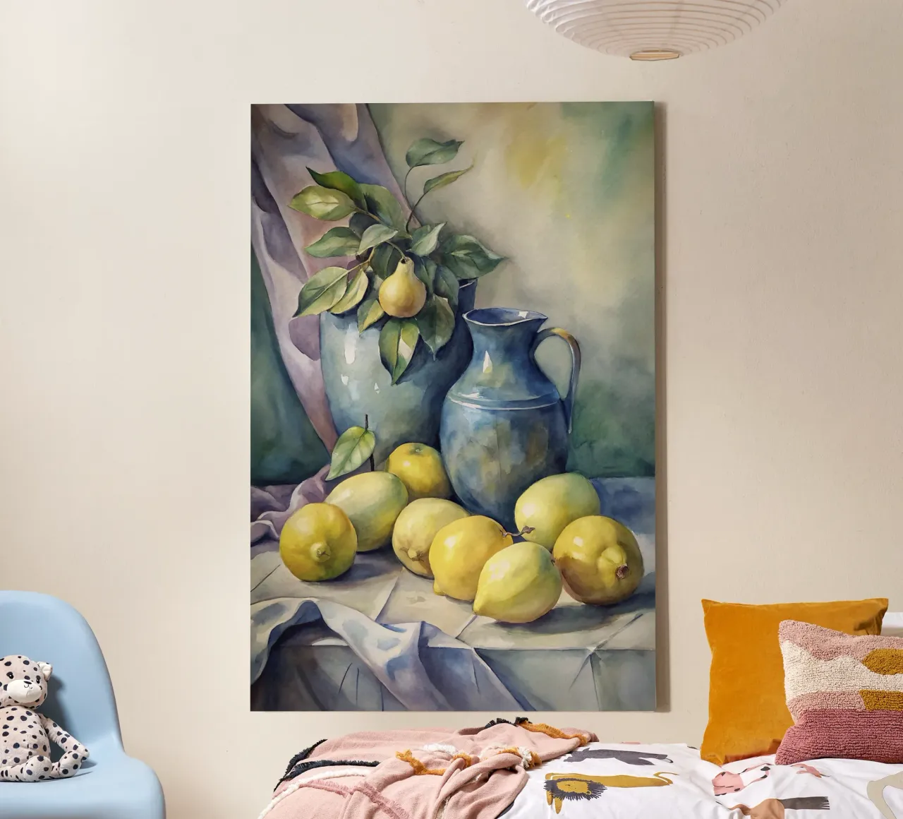 Stilleben mit Zitronen Leinwand mit Schattenfugenrahmen von 🎁 ARTVI-SHOP