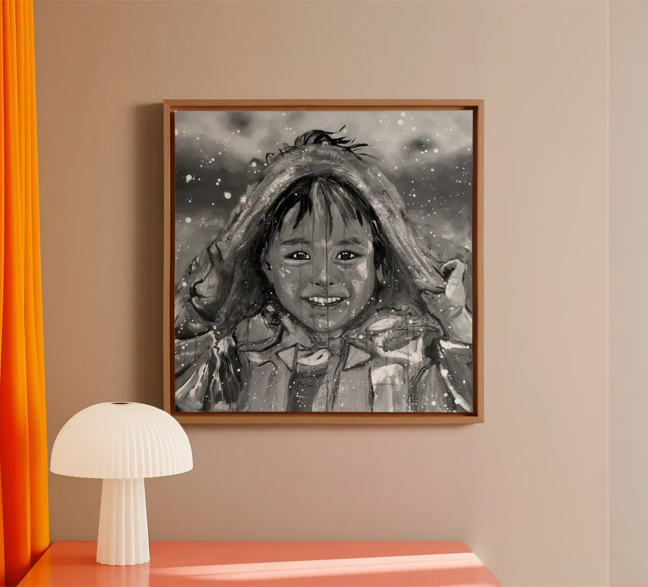 Smile from Tibet canvas by Happy 😃 Art 🎨 by Christine Schnoell