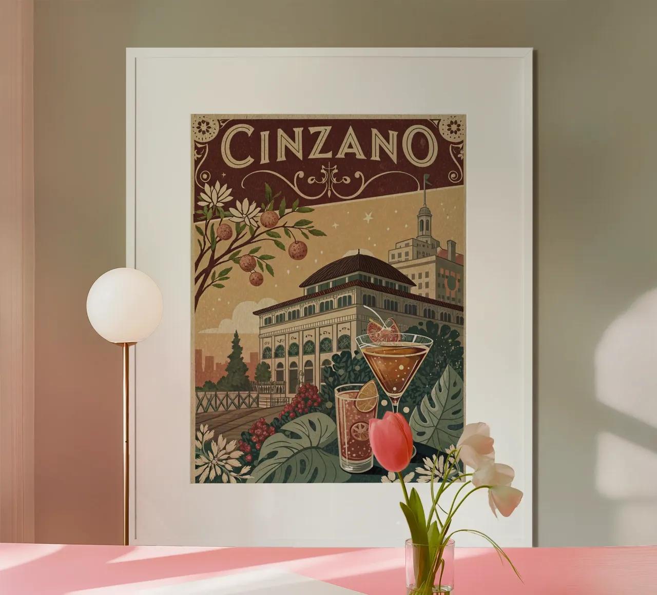 Cinzano vintage poster poster da 🎁 ARTVI-SHOP